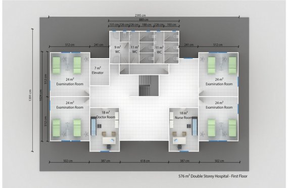 Hospital Modular de 576 m²