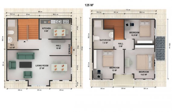 Casa prefabricada de 71 m2 en un solo módulo. - Lercasa - Master: Casas  prefabricadas modulares.